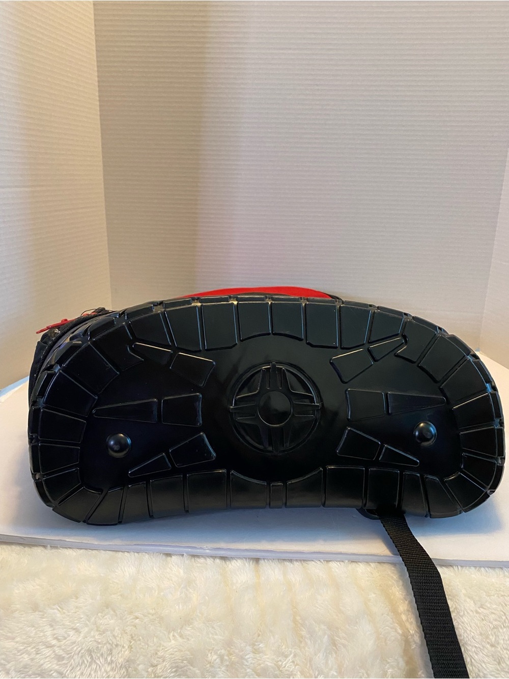 Husky Tool Backpack Heavy Duty Rubber Bottom Storage Bag Cushion Back Red Black - Picture 7 of 16